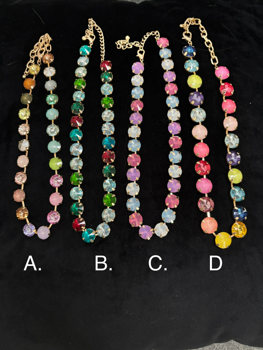 Gems Necklaces for layering 15” + 4” chain
