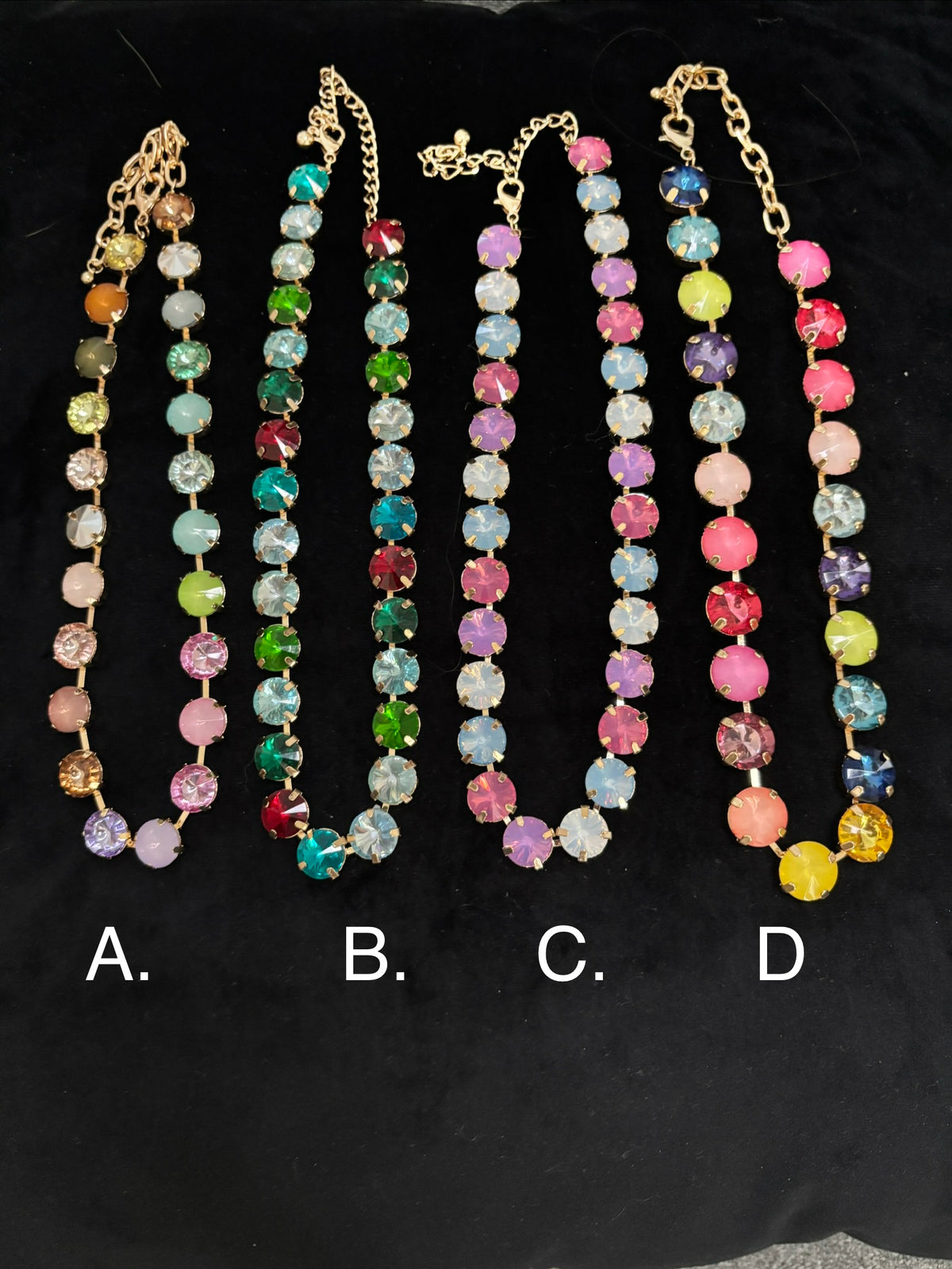 Gems Necklaces for layering 15” + 4” chain