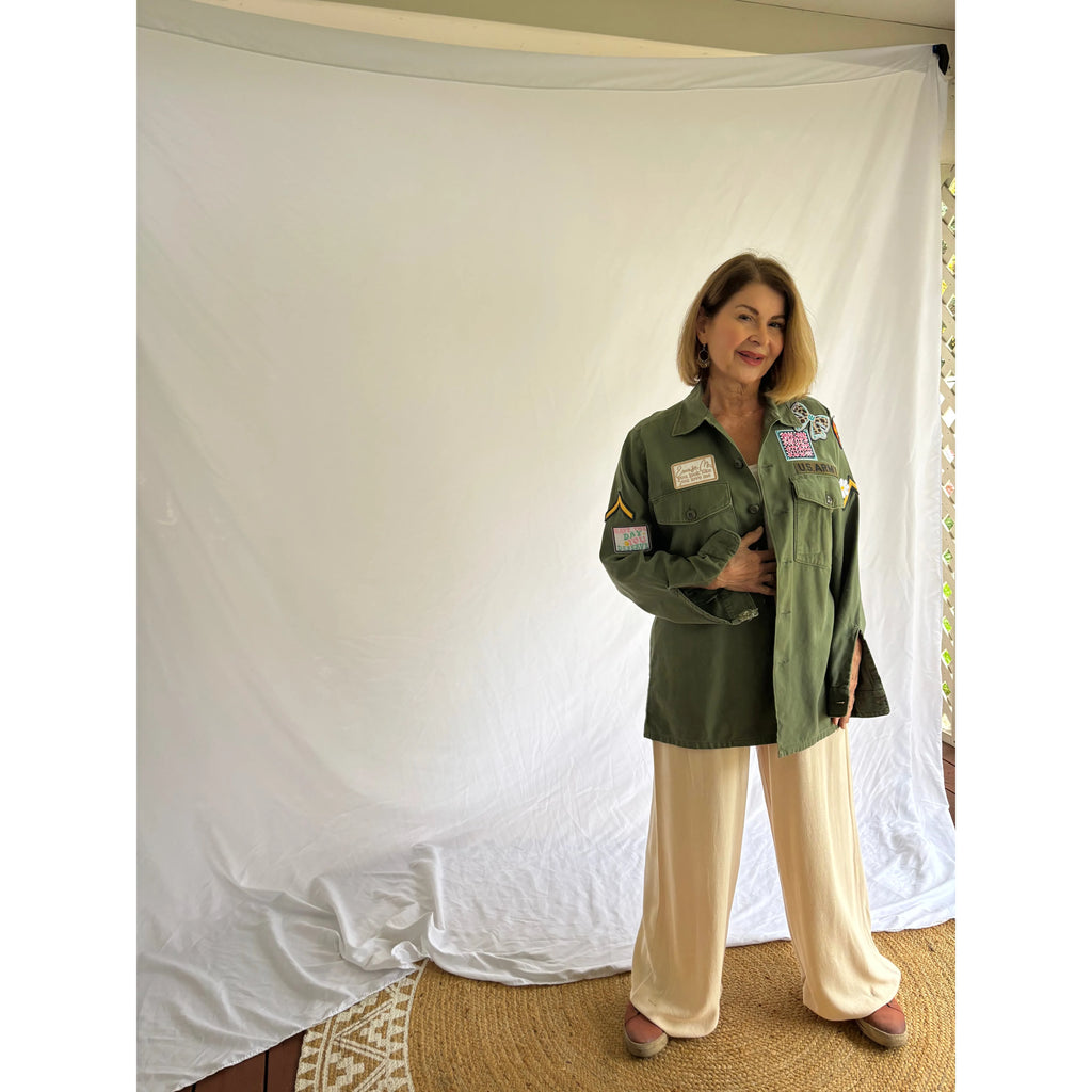 Joan Patched Up Army Shirt