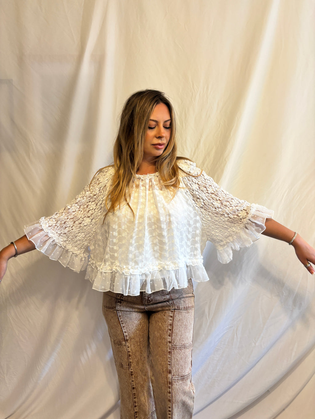 The Lace Cape Top